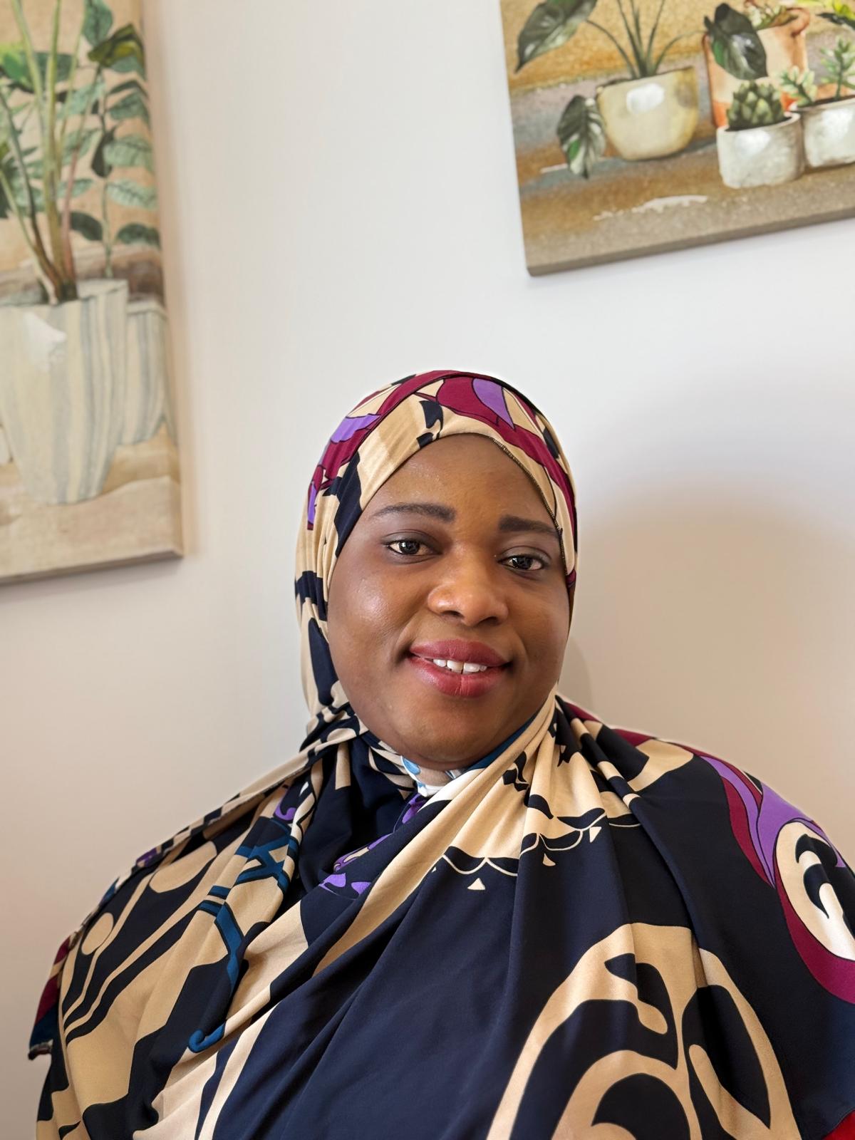 Pattern purple effortless hijab